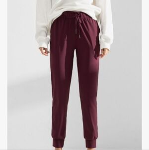 2 Women's Navy and Maroon Jogger Pants - Casual/Workout Pants